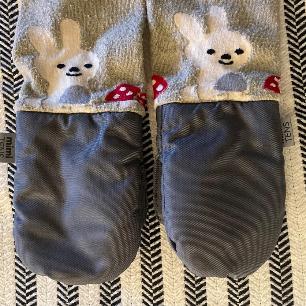 mimiTENS - Childrens Mittens Bunny🐰& Mushrooms 🍄 (Size 1)